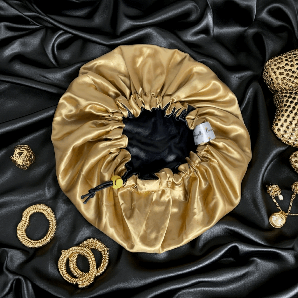 BLVCK ft GOLD Satin Bonnet - Luxurious Hair Protection