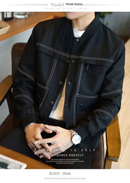 Men’s Slim Fit Trucker Jacket – Casual Spring/Autumn Coat