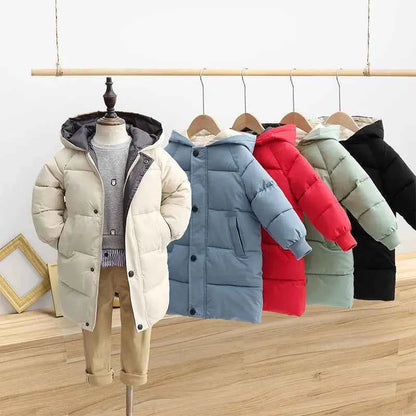 Kids Hooded Puffer Jacket, Thick Winter Cotton Coat for Boys &amp; Girls (1–10 Years)