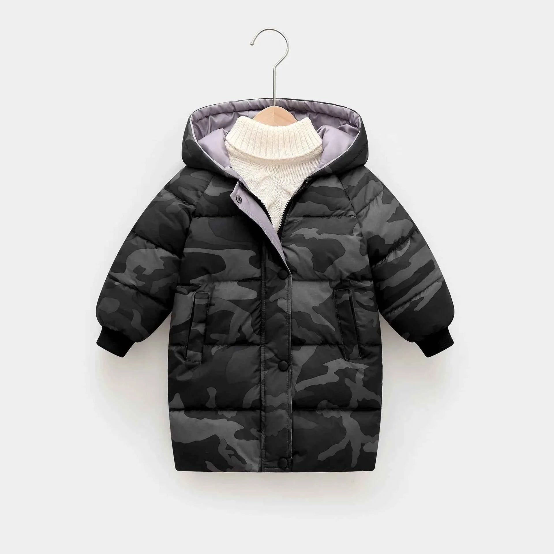Kids Hooded Puffer Jacket, Thick Winter Cotton Coat for Boys &amp; Girls (1–10 Years)
