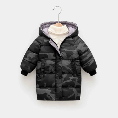 Kids Hooded Puffer Jacket, Thick Winter Cotton Coat for Boys &amp; Girls (1–10 Years)