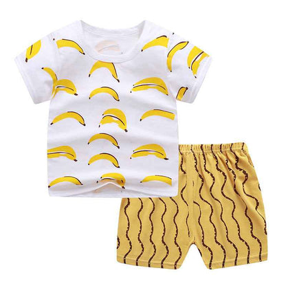 Kids’ Unisex Two-pieces Summer Suit, Summer T-shirt and Shorts