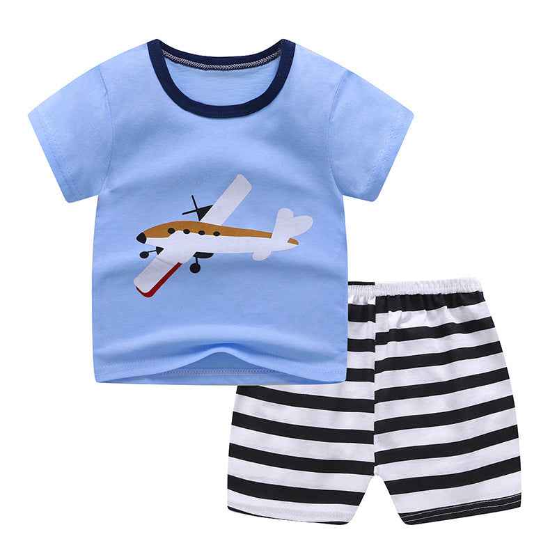 Kids’ Unisex Two-pieces Summer Suit, Summer T-shirt and Shorts