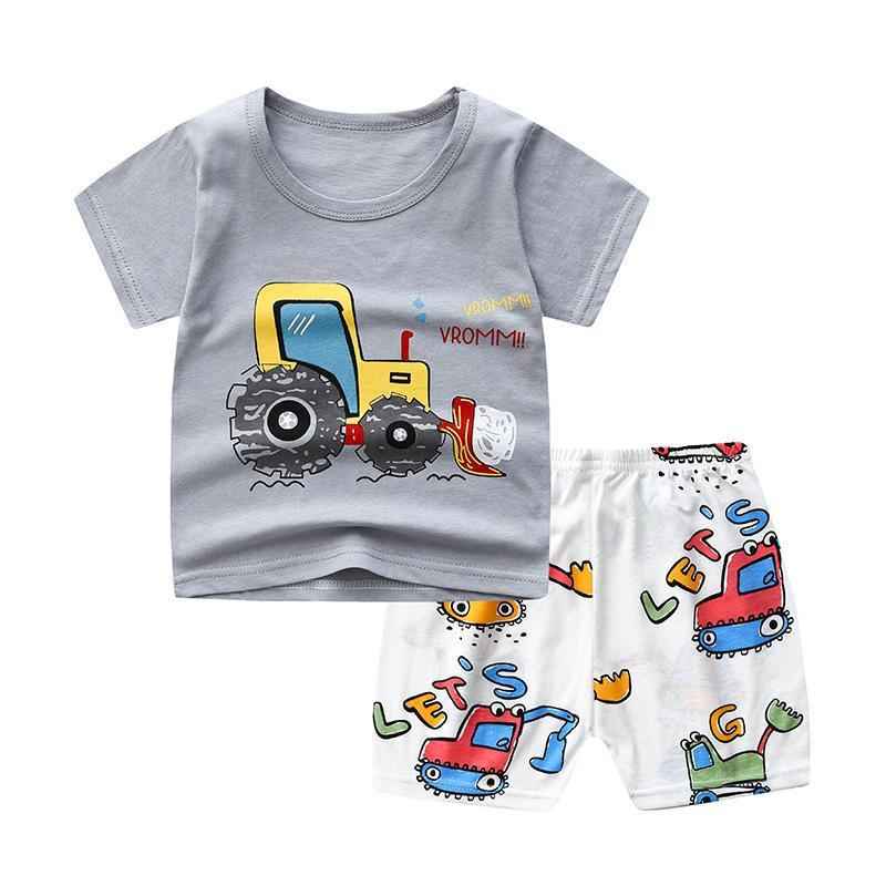 Kids’ Unisex Two-pieces Summer Suit, Summer T-shirt and Shorts