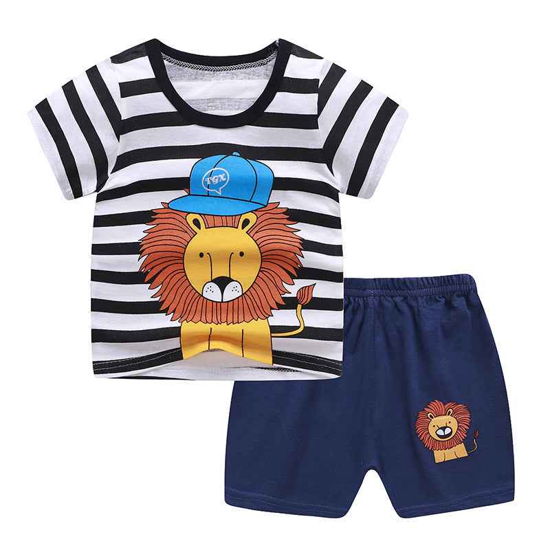 Kids’ Unisex Two-pieces Summer Suit, Summer T-shirt and Shorts