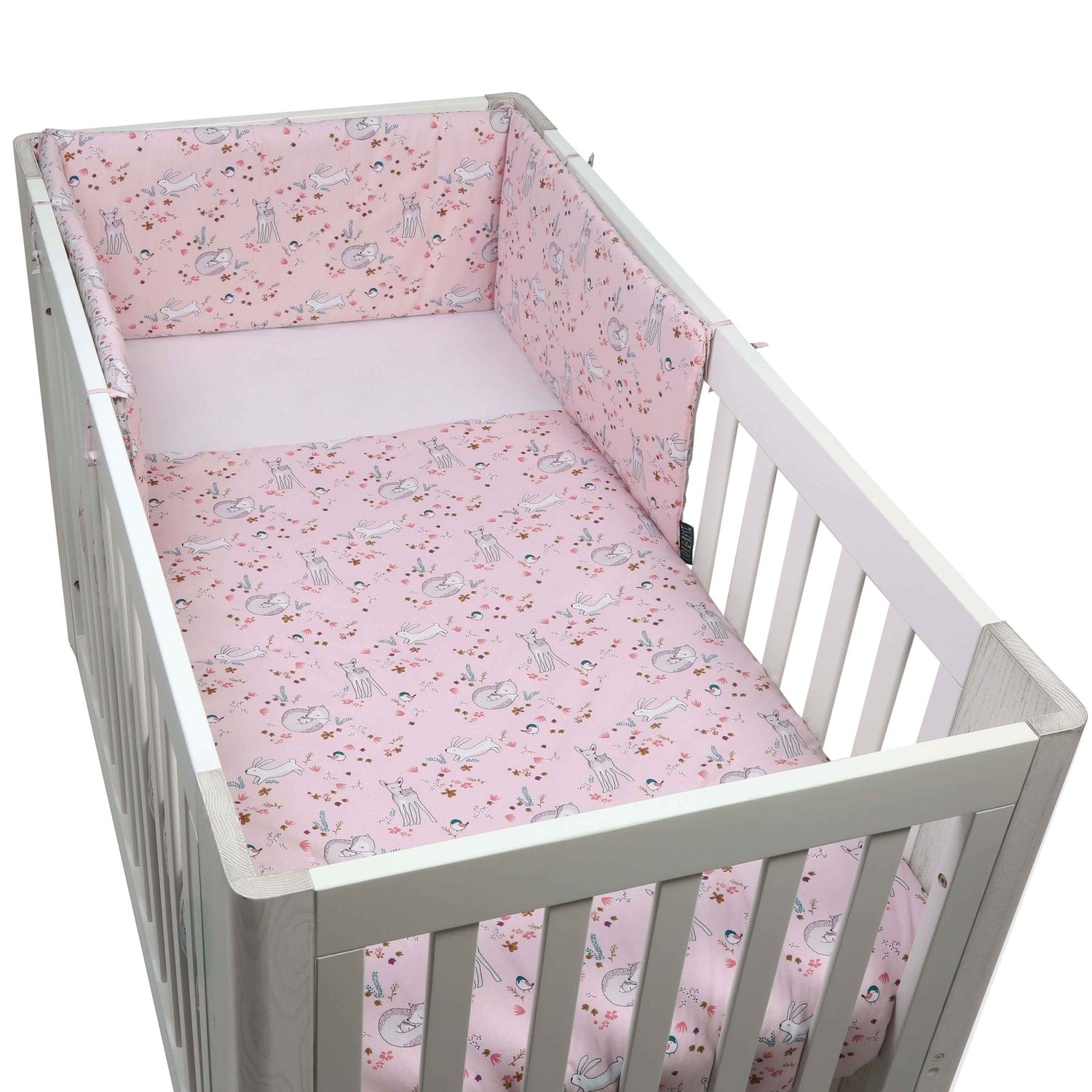 FORREST 3 Piece Reversible Cot Bed Set – Organic Cotton Baby Bedding - Meadowland