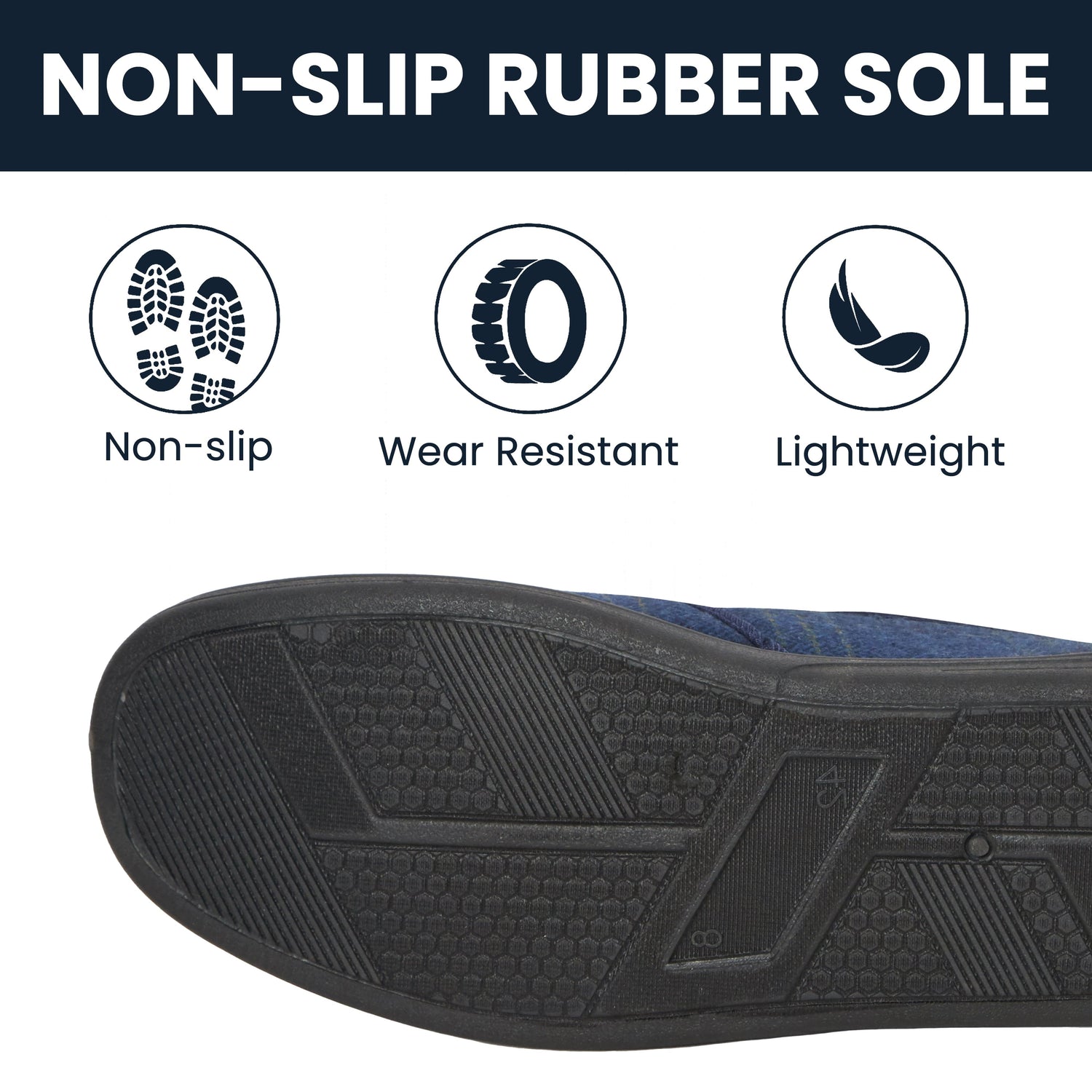 Men’s Checked Slippers Memory Foam Cushioned Soft Lining Warm Thermal Slip On House Shoes Pair for Indoor Use by Sock Stack