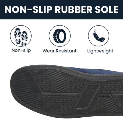 Men’s Checked Slippers Memory Foam Cushioned Soft Lining Warm Thermal Slip On House Shoes Pair for Indoor Use by Sock Stack