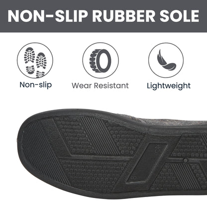 Men’s Checked Slippers Memory Foam Cushioned Soft Lining Warm Thermal Slip On House Shoes Pair for Indoor Use by Sock Stack