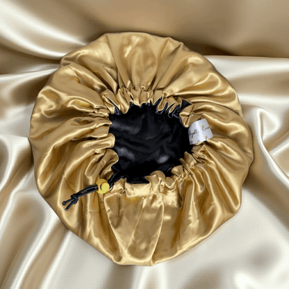 BLVCK ft GOLD Satin Bonnet - Luxurious Hair Protection