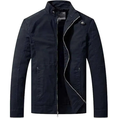 Mens Military Field Jacket Lightweight Cotton Outdoor Navy Blue Size S