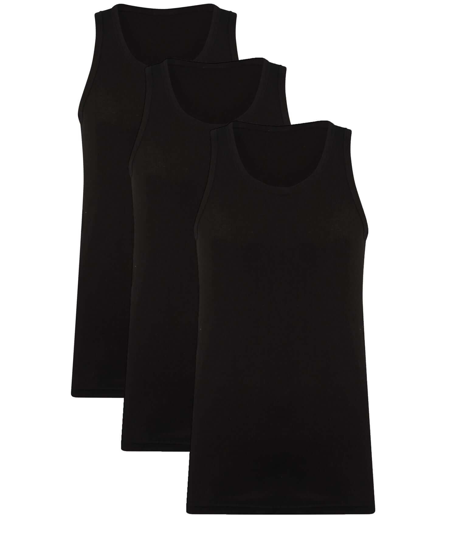 Pack of 3 Mens Fitted Cotton Vests Comfortable Versatile Breathable Hypoallergenic in White Black Grey Ideal for Layering All Seasons by Sock Stack