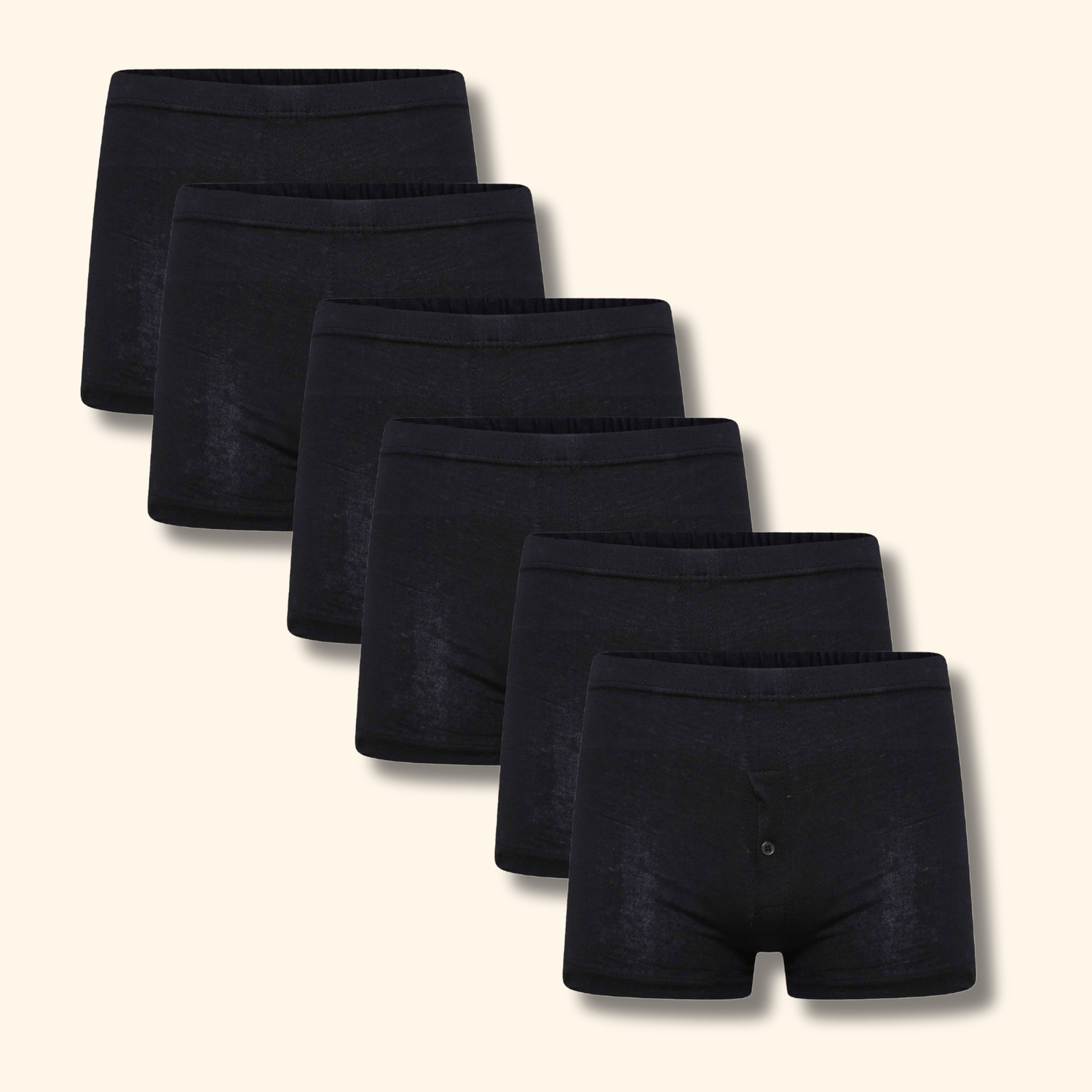 Pack Of 6 Mens Jersey Boxer Shorts Cotton Rich Classic Fit Breathable Button Fly Design Men Boxers Underwear by Sock Stack