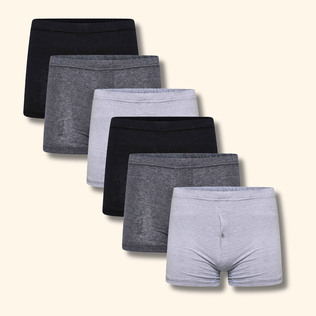Pack Of 6 Mens Jersey Boxer Shorts Cotton Rich Classic Fit Breathable Button Fly Design Men Boxers Underwear by Sock Stack