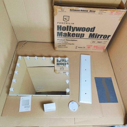 Hollywood Makeup Mirror 58x46cm Dimmable Cool/Warm/Daylight 15 Bulbs FENCHILIN