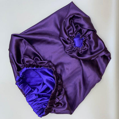 Reversible Satin Bonnet for Braids - Dual Color, Extra Large