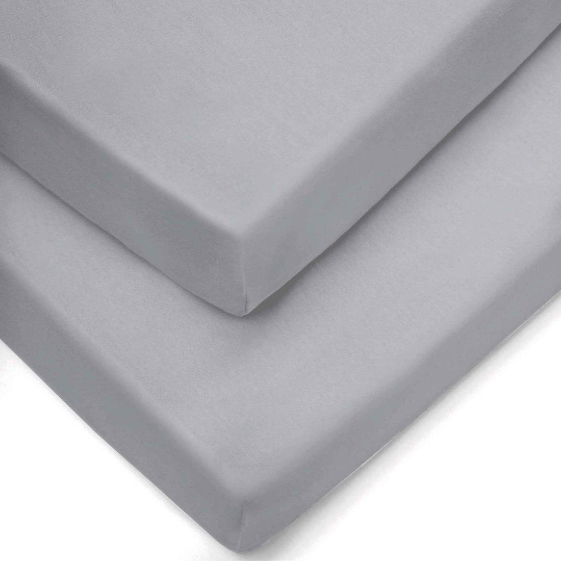 Forrest Cotton Fitted Sheets – Pack of 2, 140 x 70 cm Cot Bed Size, Grey