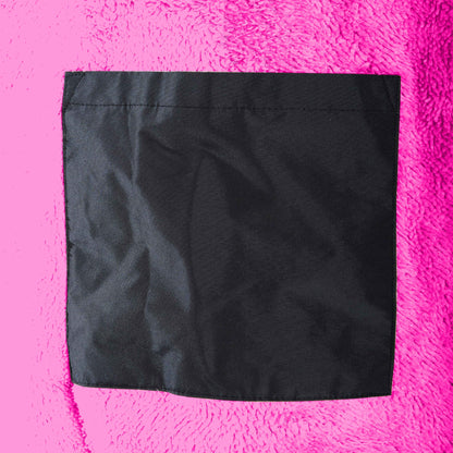 Unisex Adults Black/Pink Waterproof Windproof Changing Robe Hooded Outdoor Coat for Beach Swimming Surfing Warm Fleece Lining by Heatwave Thermalwear