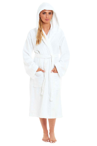 Unisex Bamboo Hooded Dressing Gown Super Soft Towelling Bath Robe for Men &amp; Women by Sock Stack