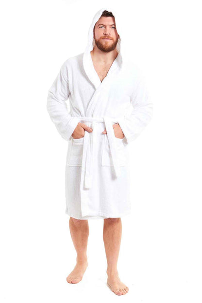 Unisex Bamboo Hooded Dressing Gown Super Soft Towelling Bath Robe for Men &amp; Women by Sock Stack