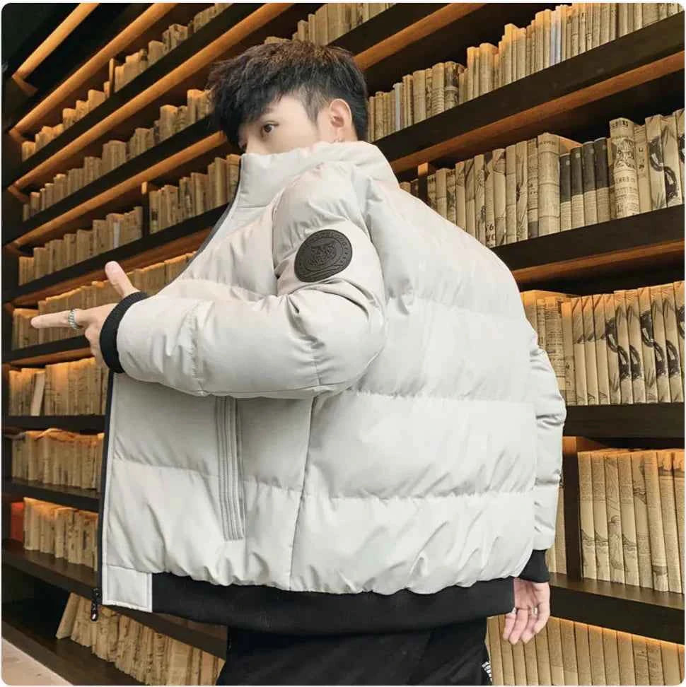 Men’s Cotton Winter Jacket – Warm Korean Style Puffer Coat