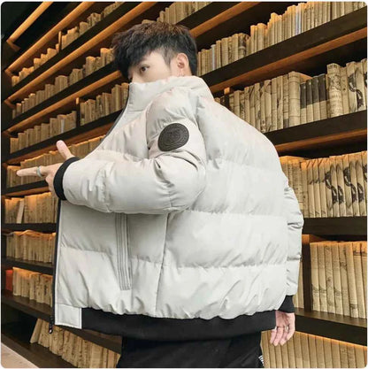 Men’s Cotton Winter Jacket – Warm Korean Style Puffer Coat