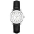 Burberry The Britain Diamonds White Dial Black Leather Strap Watch for Women - BBY1806