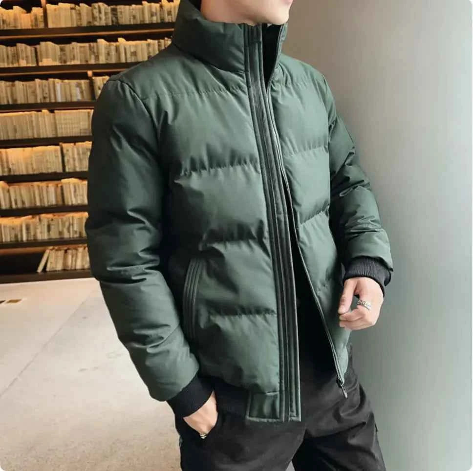 Men’s Cotton Winter Jacket – Warm Korean Style Puffer Coat